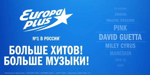 «Европа Плюс» вновь подтверждает статус радио №1 в России